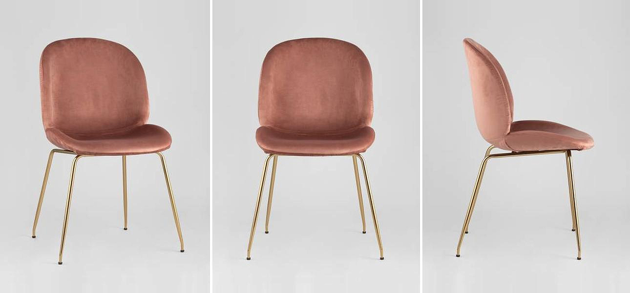 Стул Пыльно-Розовый Велюр Vendramin Chair Стул Пыльно-Розовый Велюр Vendramin Chair - Loft-Concept в Перми