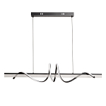 Люстра линейная черного цвета с волнообразным металлическим элементом Luke Lampco Tracer Lamp варинант исполнения - 2 | Loft Concept в Перми