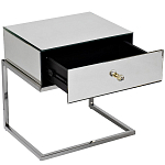 Тумбочка зеркальная с ящиком Mirror Chrome Cabinet варинант исполнения - 2 | Loft Concept в Перми