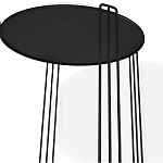 Стол журнальный круглый со столешницей из стекла Gold and Black Marble варинант исполнения - 3 | Loft Concept в Перми