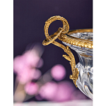 Чаша из прозрачного стекла с бронзовой подставкой и ручками Eden Garden варинант исполнения - 3 | Loft Concept в Перми