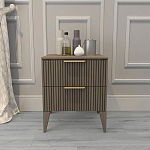 Тумба прикроватная коричневая с двумя ящиками Harper Line варинант исполнения - 2 | Loft Concept в Перми