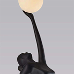 Торшер черная статуэтка Девушка Girl Carries Light Balls варинант исполнения - 1 | Loft Concept в Перми