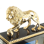 Настольный письменный набор из лазурита с декором в виде льва Golden Lion варинант исполнения - 4 | Loft Concept в Перми