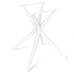 Стол обеденный с круглой столешницей из керамики на четырех белых ножках Sand Ceramics варинант исполнения - 5 | Loft Concept в Перми