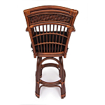 Барный стул из ротанга Eloise коричневый варинант исполнения - 4 | Loft Concept в Перми
