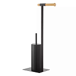 Держатель для туалетной бумаги с ершиком Black Bathroom Accessory варинант исполнения - 3 | Loft Concept в Перми