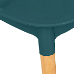 Пластиковый стул на ножках из массива бука Ferret Spiral Green варинант исполнения - 5 | Loft Concept в Перми