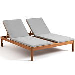 Шезлонг двухместный из эвкалипта Sunset варинант исполнения - 1 | Loft Concept в Перми