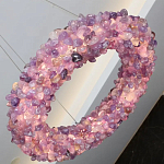 Люстра кргулая из фиолетового хрустального камня Purple Diamond варинант исполнения - 2 | Loft Concept в Перми