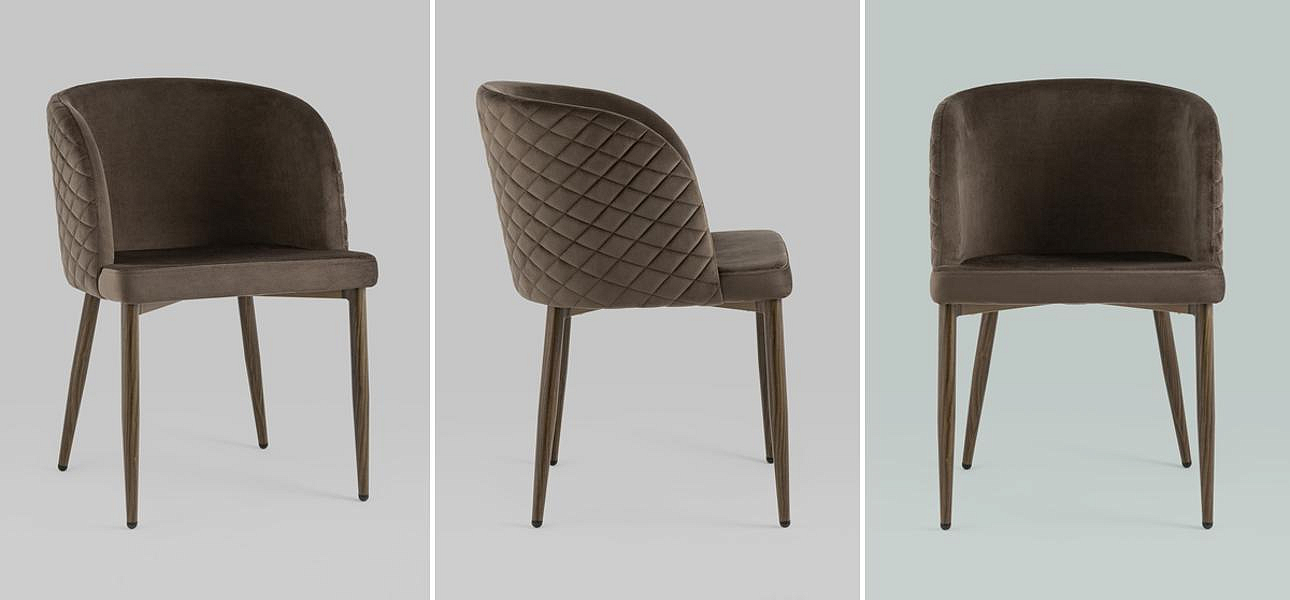 Стул Oscar Chair Коричневый Велюр Стул Oscar Chair Коричневый Велюр - Loft-Concept в Перми