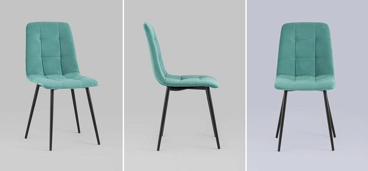 Стул NANCY S-2 Chair Бирюзовый Велюр Стул NANCY S-2 Chair Бирюзовый Велюр - Loft-Concept в Перми