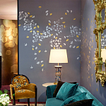 Обои ручная роспись Gingko Colourway SC-98 on Gun Metal dyed silk варинант исполнения - 2 | Loft Concept в Перми