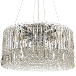 Круглая люстра с металлическими и хрустальными подвесками Bonnay Crystal Chrome Chandelier варинант исполнения - 5 | Loft Concept в Перми