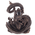 Декоративная статуэтка Дракон Fuzanglong Dragon Dark Bronze Statuette варинант исполнения - 2 | Loft Concept в Перми
