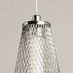 Люстра круглая каскадня с 5-ю плафонами из металлической сетки Mesh Lampshade Lighting варинант исполнения - 9 | Loft Concept в Перми