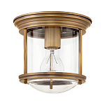 Потолочный светильник для ванных комнат с цилиндрическим стеклянным плафоном и одной лампой Hinkley варинант исполнения - 5 | Loft Concept в Перми