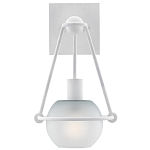 Бра белое с матовым стеклянным плафоном в форме шара White Lighthouse варинант исполнения - 2 | Loft Concept в Перми