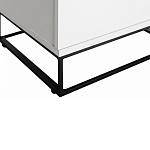 Шкаф-витрина белая с полками и стеклянной дверью Strict Lines варинант исполнения - 5 | Loft Concept в Перми