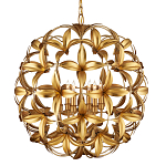 Люстра в форме шара из золотых лепестков Hanging Flowers варинант исполнения - 1 | Loft Concept в Перми