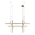 Люстра с 6-ю цилиндрическими плафонами на тонких тросах Trumpet tube варинант исполнения - 6 | Loft Concept в Перми