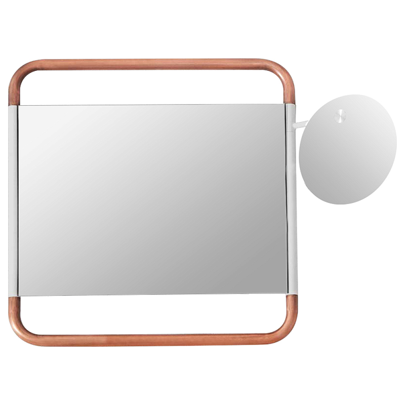 Настенное зеркало Copper White Square Functional Mirror Белый Медь в Перми | Loft Concept 