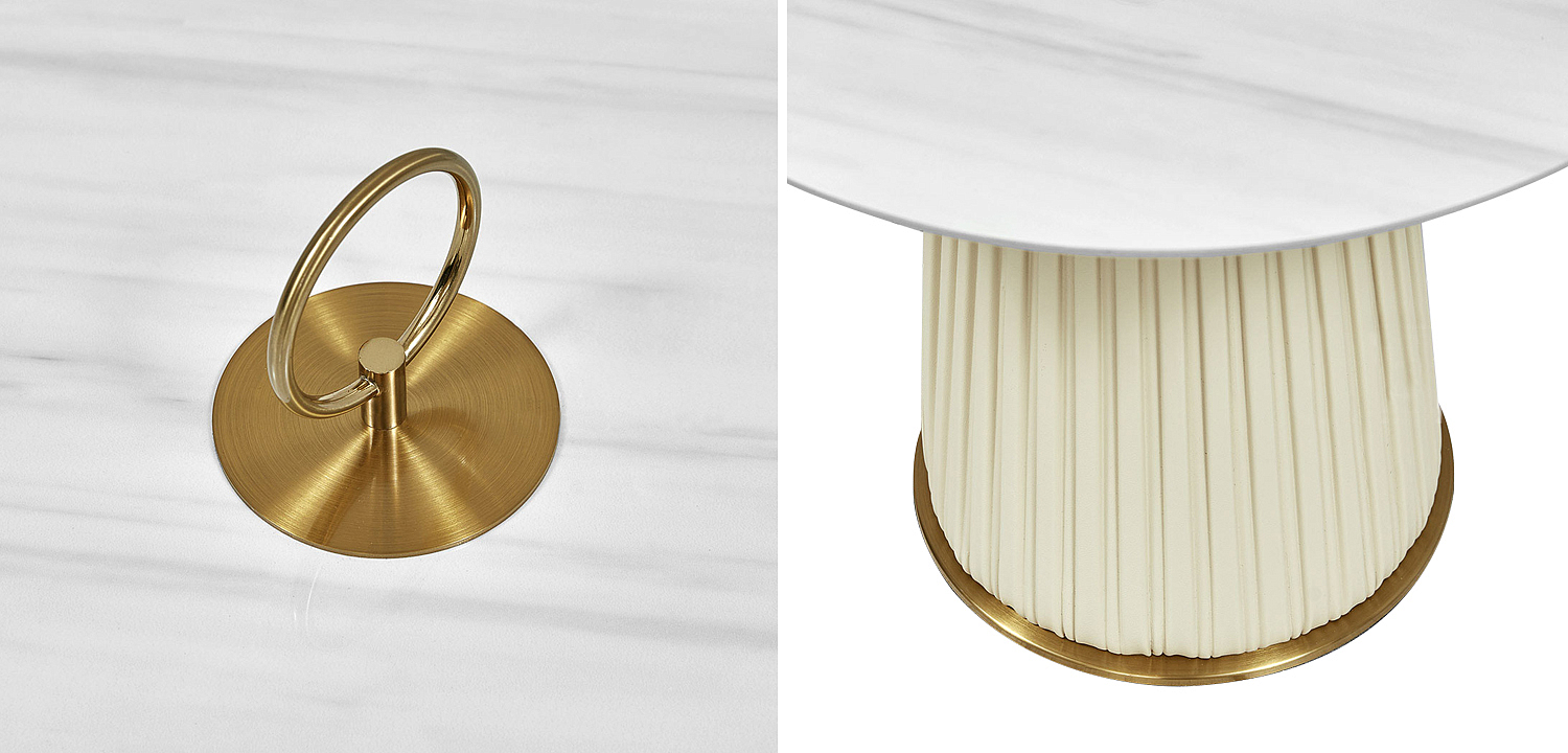 Приставной стол Orlaith White Gold Side Table Приставной стол Orlaith White Gold Side Table - Loft-Concept в Перми