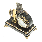 Часы настольные бронзовые с декором в виде коня Horse Stone Clock варинант исполнения - 6 | Loft Concept в Перми