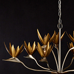 Люстра с плафонами в виде цветов Golden Bird of Paradise варинант исполнения - 6 | Loft Concept в Перми