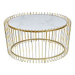 Журнальный столик с столешницей из мрамора на металлическом основании Table Vertical Planes варинант исполнения - 1 | Loft Concept в Перми