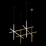 Люстра с 6-ю цилиндрическими плафонами на тонких тросах Trumpet tube варинант исполнения - 5 | Loft Concept в Перми