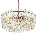 Круглая многоярусная люстра с хрустальным декором Cascade Waterfall Chandelier 18 варинант исполнения - 1 | Loft Concept в Перми
