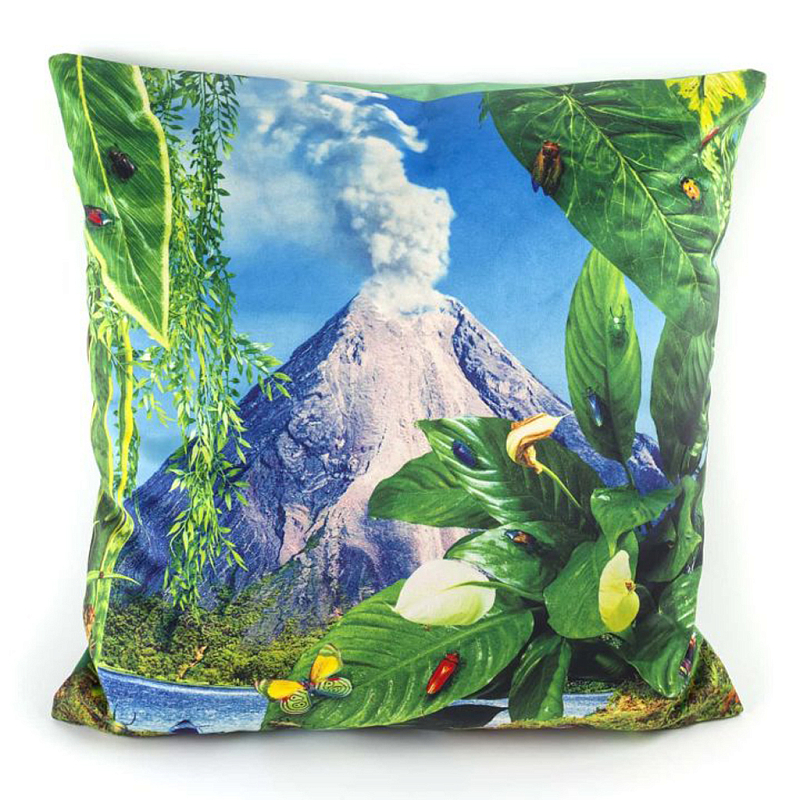 Подушка Seletti Volcano Toiletpaper Зеленый Голубой Серый Подушка Seletti Volcano Toiletpaper Зеленый Голубой Серый в Перми | Loft Concept