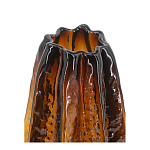 Ваза стеклянная янтарного цвета с текстурированным силуэтом Carambola варинант исполнения - 2 | Loft Concept в Перми