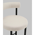 Стул полубарный Floreo букле молочный варинант исполнения - 2 | Loft Concept в Перми