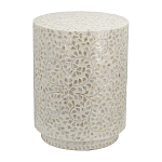 Приставной столик с рисунком из раковин устриц Bone Inlay варинант исполнения - 1 | Loft Concept в Перми