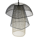 Подвесной светильник Black Grey Mesh Tube Lampshade Hanging Lamp варинант исполнения - 3 | Loft Concept в Перми