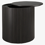 Черный приставной стол с местом для хранения Smart Textured Table варинант исполнения - 1 | Loft Concept в Перми