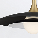 Подвесной светильник с плафоном в форме плоского купола и белой шарообразной лампой Eurofase варинант исполнения - 3 | Loft Concept в Перми