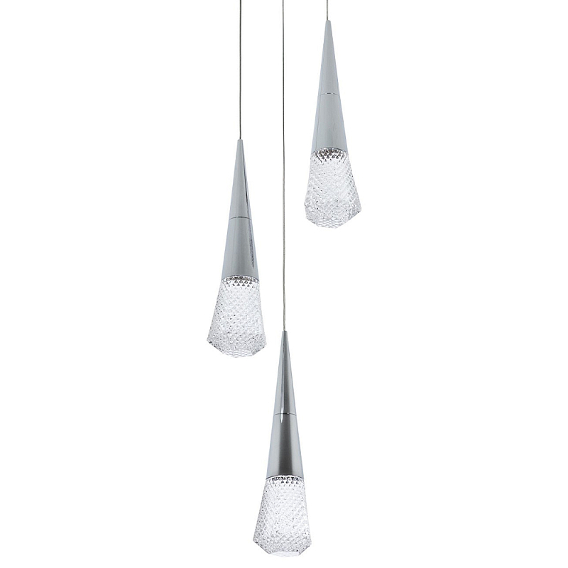 Подвесной светильник капли Acrylic Droplet Trio Chrome Hanging Lamp Прозрачный Хром Подвесной светильник капли Acrylic Droplet Trio Chrome Hanging Lamp Прозрачный Хром в Перми | Loft Concept