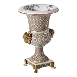 Ваза с овнами из фарфора с бронзовыми элементами Bronze Aries варинант исполнения - 2 | Loft Concept в Перми