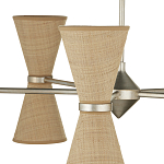 Люстра серебряного цвета с тканевыми абажурами Loft Rope Light варинант исполнения - 1 | Loft Concept в Перми