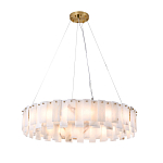 Люстра круглая декорированная натуральным камнем Stone Interior Accent варинант исполнения - 2 | Loft Concept в Перми