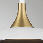 Подвесной светильник с плафоном в форме плоского купола и белой шарообразной лампой Eurofase варинант исполнения - 11 | Loft Concept в Перми