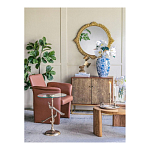 Столик с круглой стеклянной столешницей и корпусом в виде двух павлинов на ветке Table Two Peacocks варинант исполнения - 8 | Loft Concept в Перми