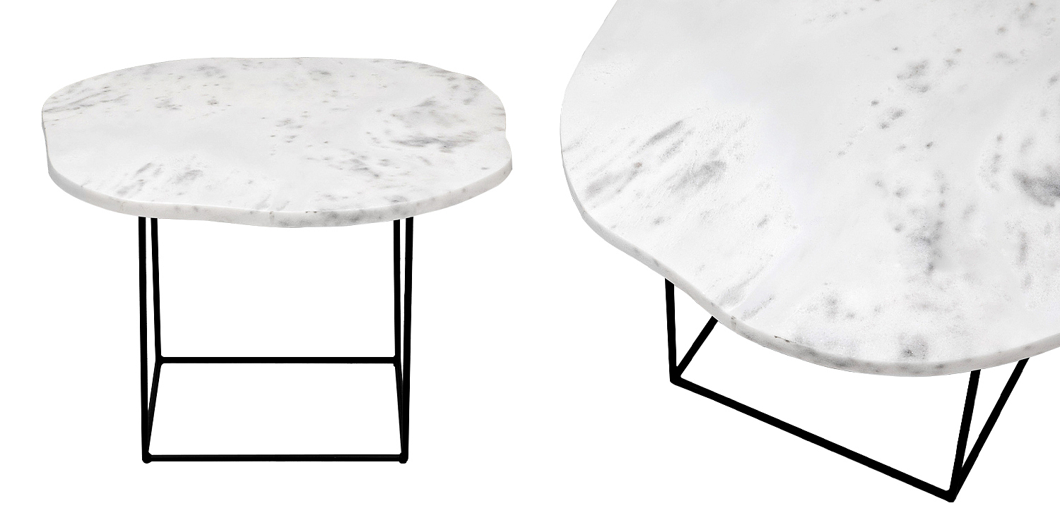 Кофейный стол с белой мраморной столешницей Gillespie Coffee Table White Кофейный стол с белой мраморной столешницей Gillespie Coffee Table White - Loft-Concept в Перми