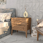 Тумба прикроватная из массива дуба с 2-мя ящиками Tasteful Furniture варинант исполнения - 3 | Loft Concept в Перми