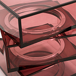 Стол журнальный в форме кубов Acrylic Furniture Lumina Crimson Clarity варинант исполнения - 4 | Loft Concept в Перми