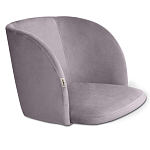 Барный стул со спинкой на 4-х деревянных ножках Сиреневый Велюр Ava Charm варинант исполнения - 2 | Loft Concept в Перми