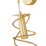 Бра светодиодное из металла со спиральным декоративным элементом золотое Metal Spiral варинант исполнения - 2 | Loft Concept в Перми